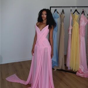 Elegant Pink Evening Gown